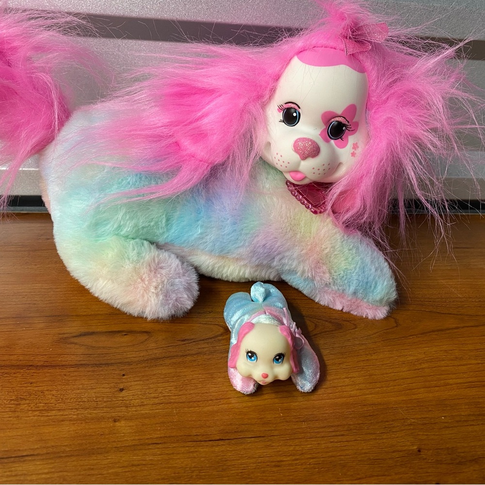Just Play Puppy Surprise BLOSSOM Stuffed Animal Dog Rainbow Pink 1 Puppy